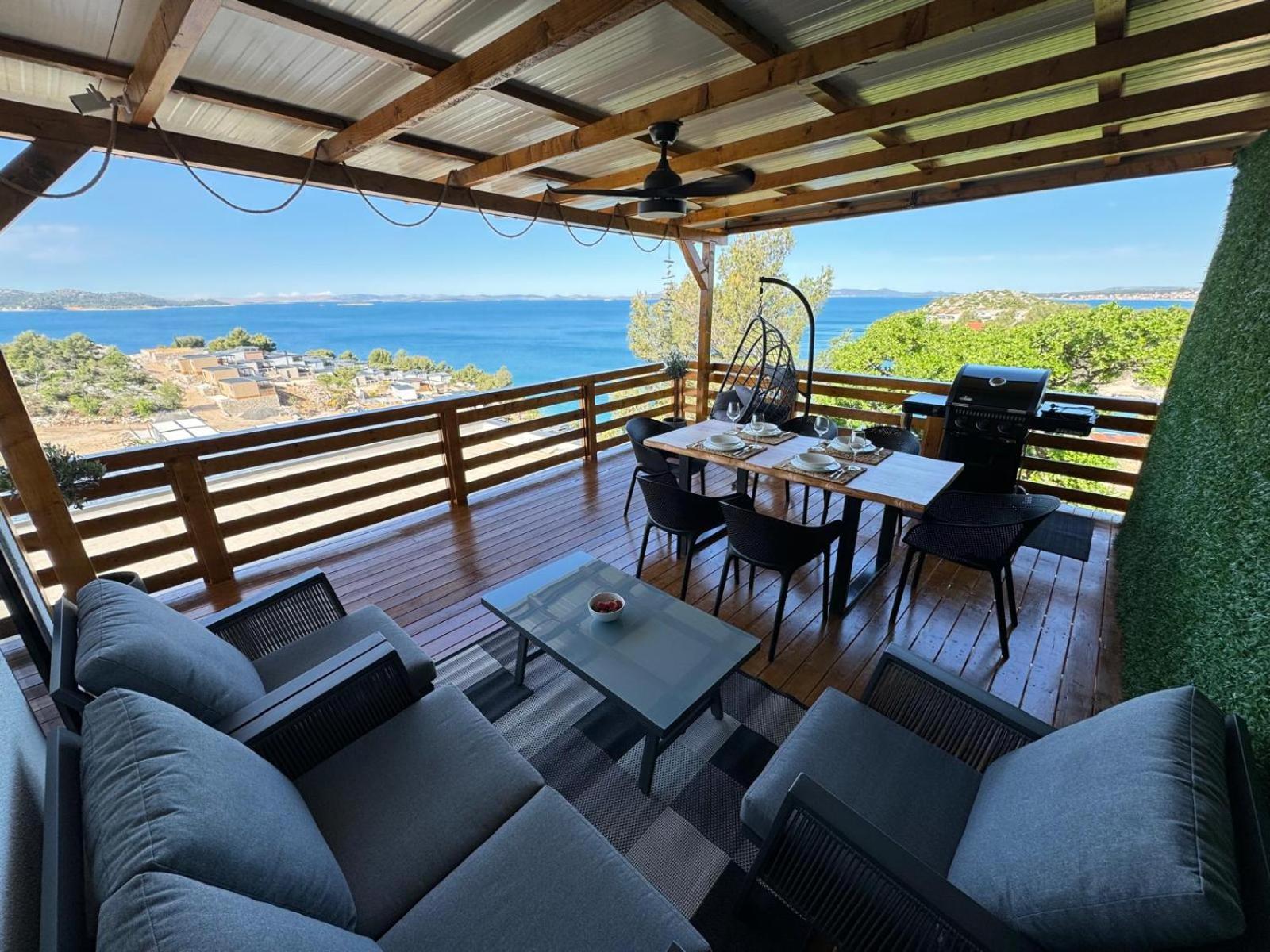 D-View Premium Mobile Home - Panoramic Seaview - 150 M From Beach, Free Parking Драге Екстериор снимка