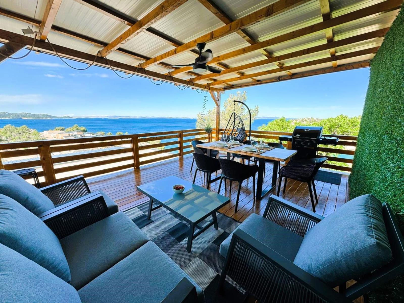 D-View Premium Mobile Home - Panoramic Seaview - 150 M From Beach, Free Parking Драге Екстериор снимка
