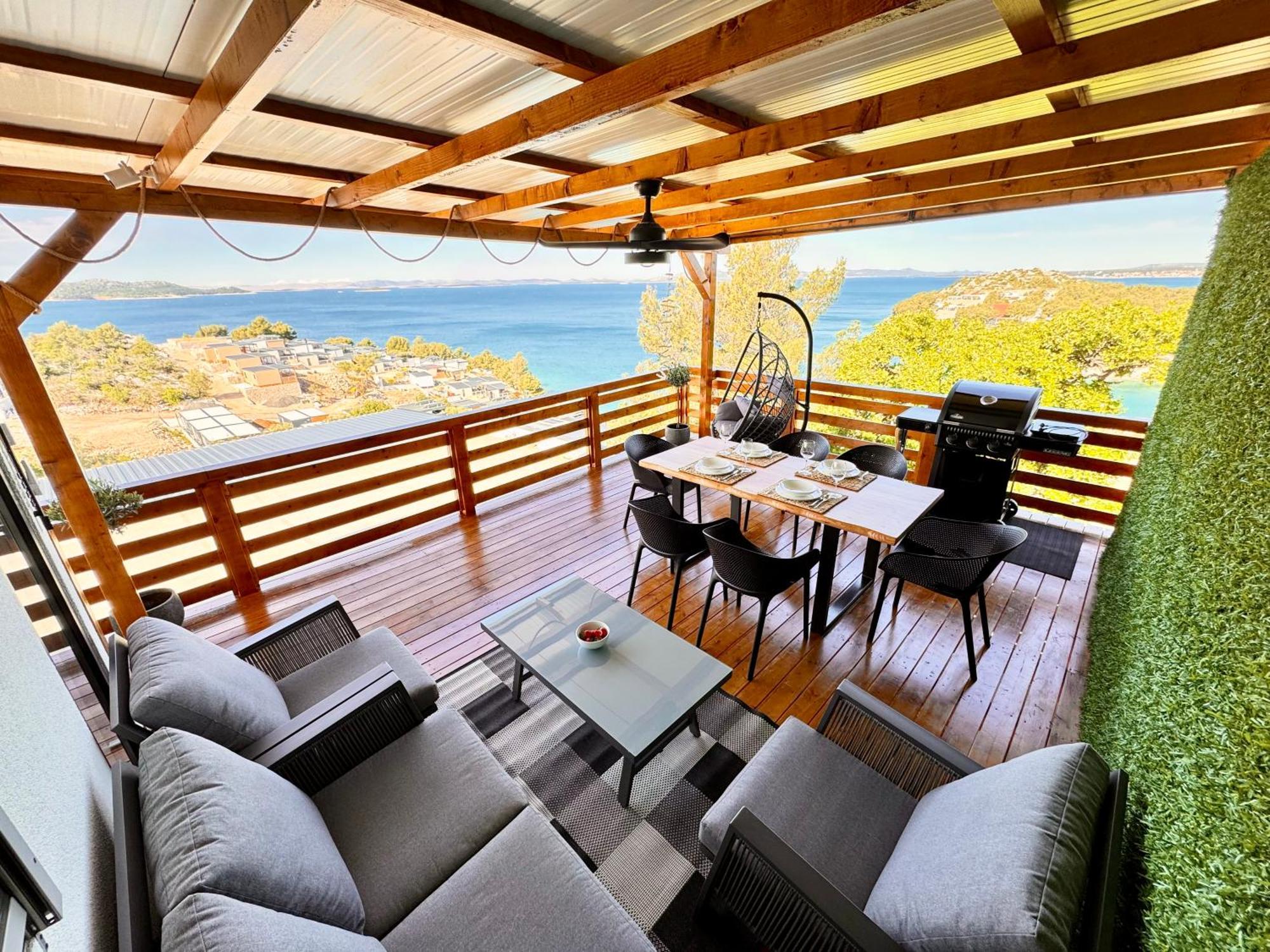 D-View Premium Mobile Home - Panoramic Seaview - 150 M From Beach, Free Parking Драге Екстериор снимка